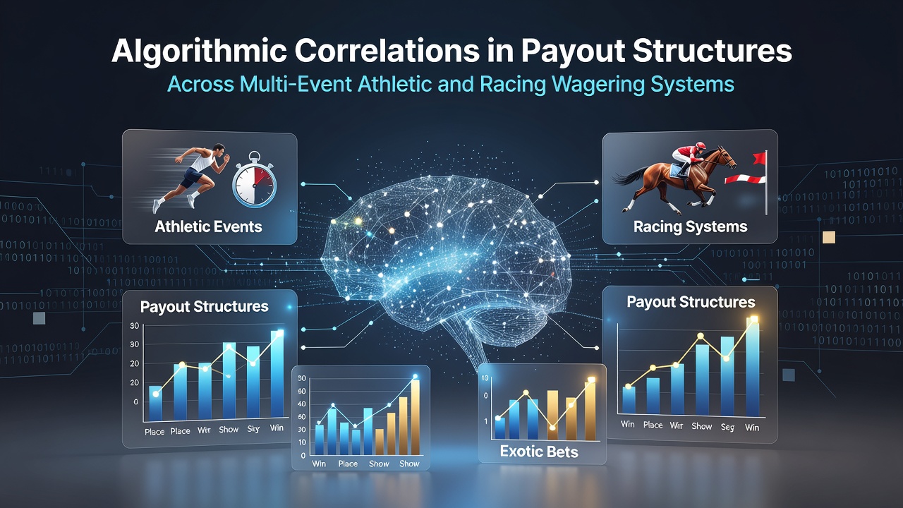 Algorithm visualization showing payout correlations between athletic events and horse racing systems