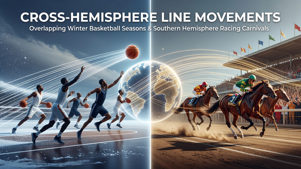 Betting line charts showing NBA winter season shifts alongside southern hemisphere racing carnival movements
