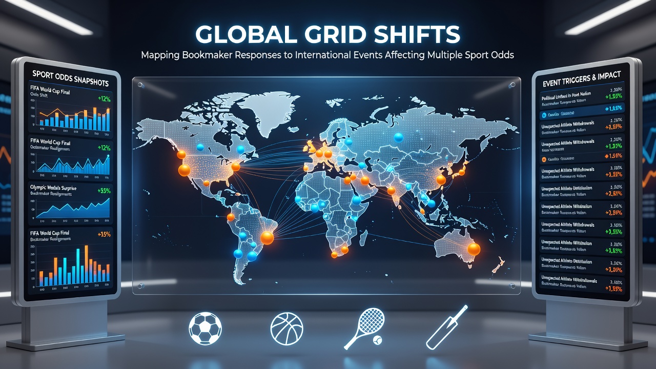 Data visualization showing interconnected sports betting markets and odds responses
