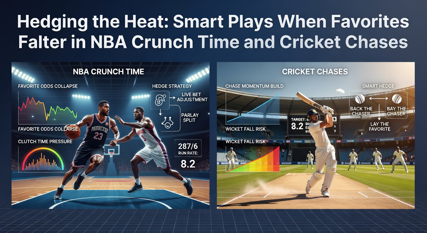 Cricket batsman mid-chase under floodlights, facing a tense delivery as the required run rate climbs, capturing the nail-biting uncertainty of late overs