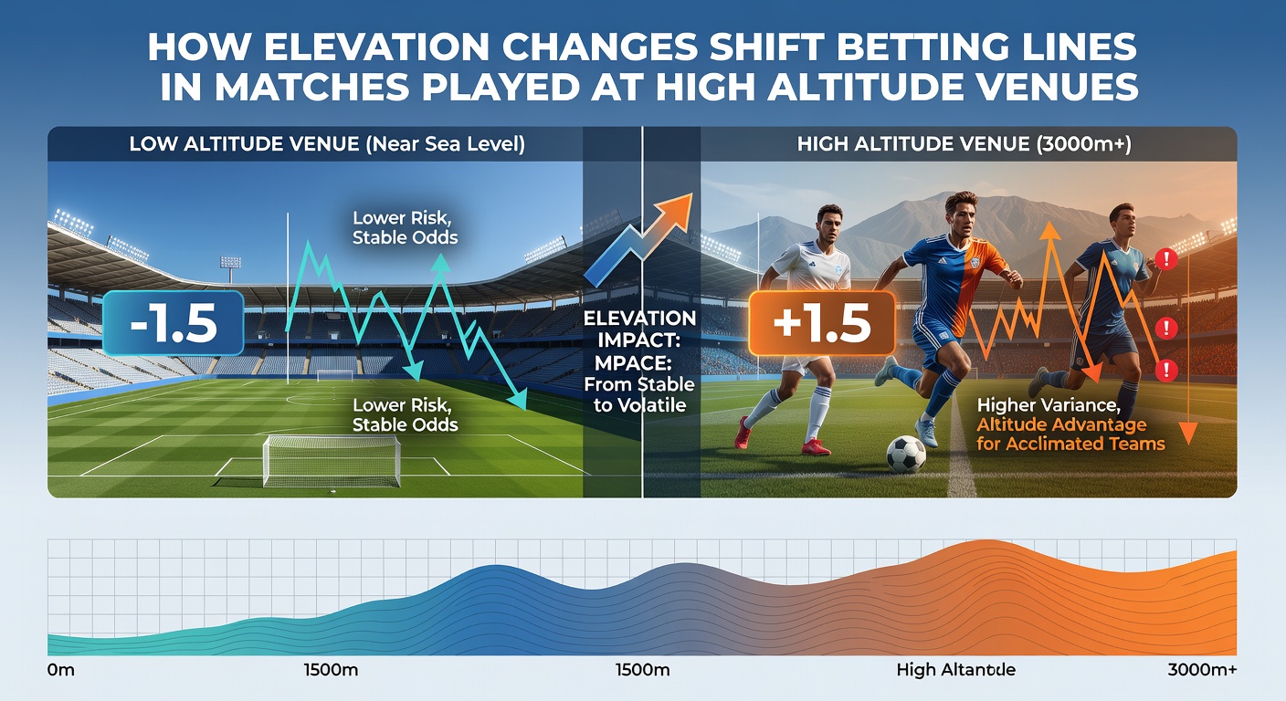 Betting odds board displaying adjusted lines for high altitude soccer fixtures