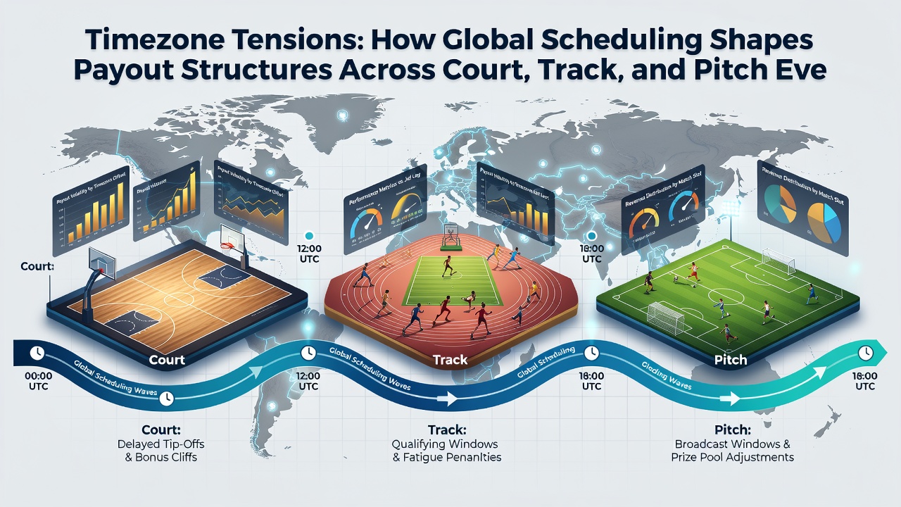 Bookmaker screens showing live odds adjustments during overlapping global race and match times